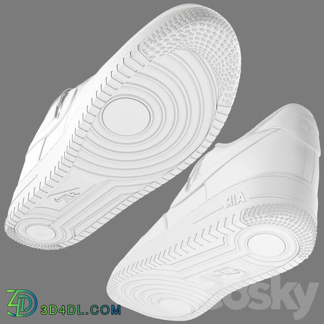 Nike Air Force 1 Footwear 3D Models