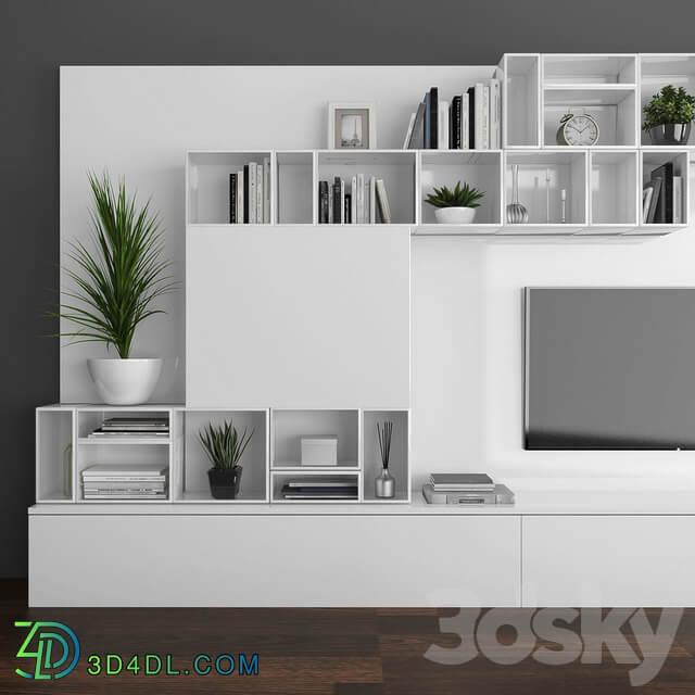 Tv stand set 085 3D Models