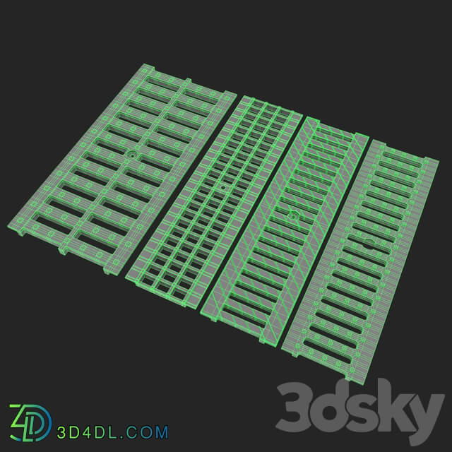 Water intake storm gratings 3D Models