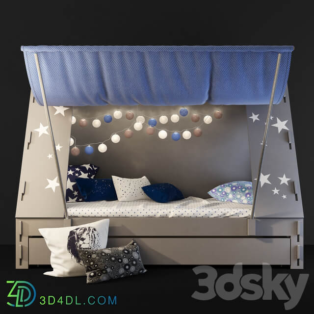 Children 39 s bed tent awning. TENTE by Mathy by Bols