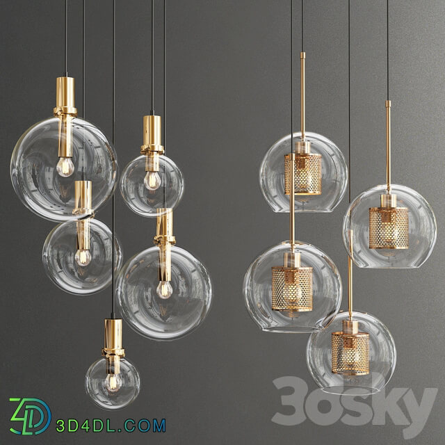 Catch and penball pendants Pendant light 3D Models