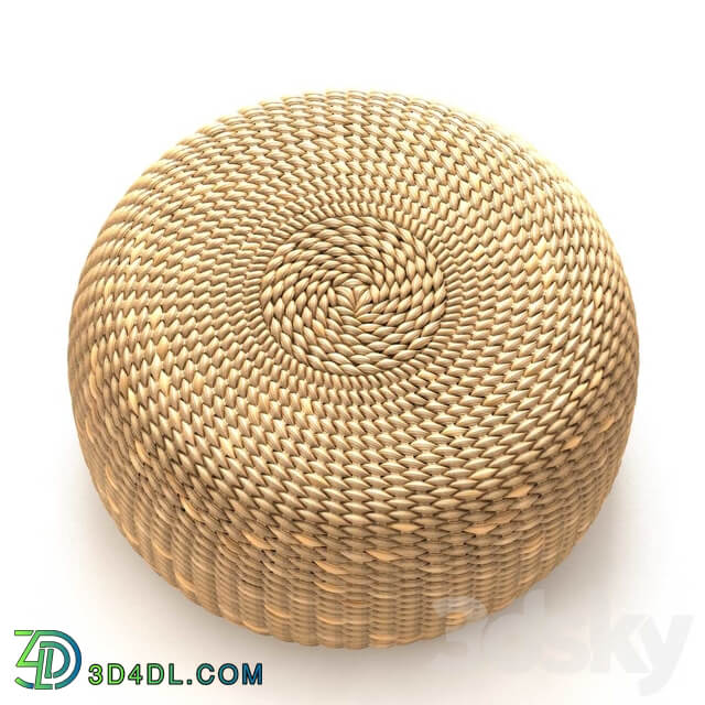 Other Bazar Bizar WATERHYACINTH Pouf Round natural fiber pouf