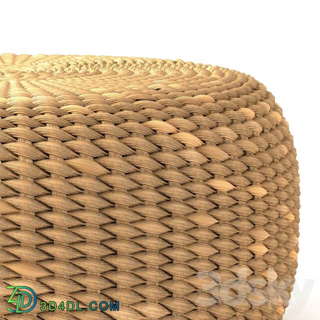 Other Bazar Bizar WATERHYACINTH Pouf Round natural fiber pouf