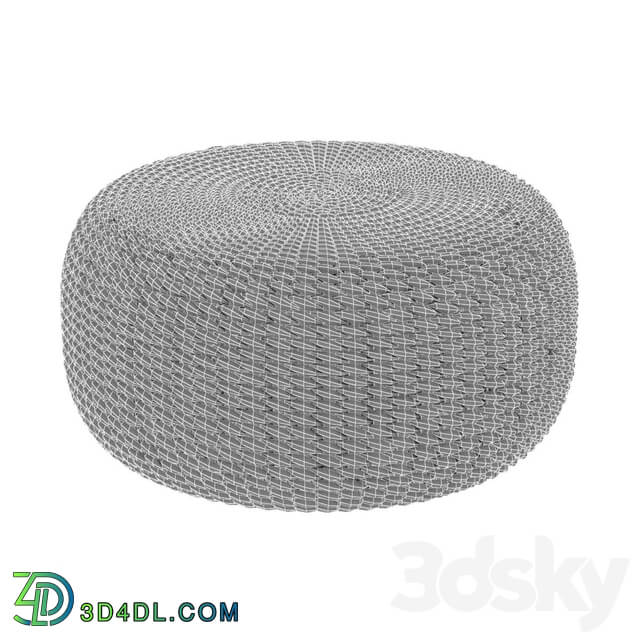 Other Bazar Bizar WATERHYACINTH Pouf Round natural fiber pouf