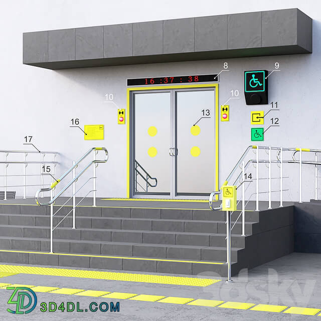 Adaptation of the entrance to the building for the disabled. Part 2 Other 3D Models