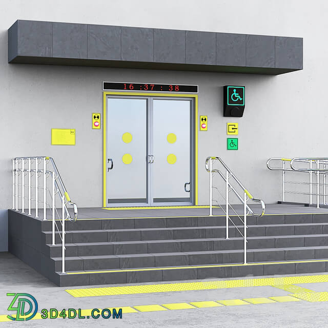 Adaptation of the entrance to the building for the disabled. Part 2 Other 3D Models