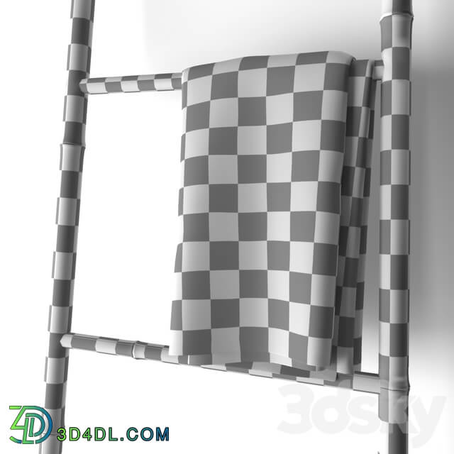 Bamboo ladder towel rail