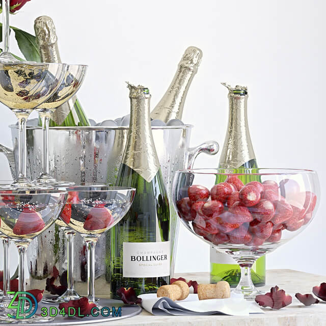 Champagne decorative set