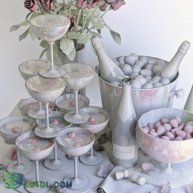 Champagne decorative set