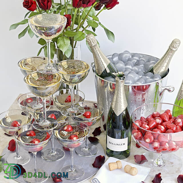 Champagne decorative set