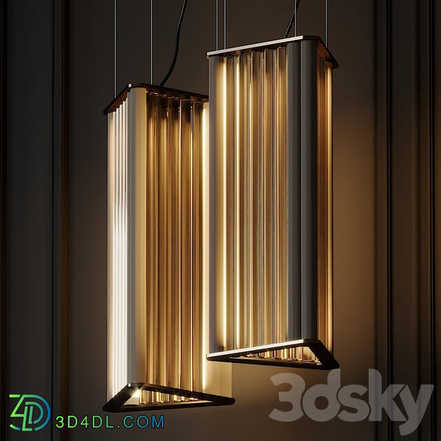 VeniceM Numa Pendant Light in Brass and Glass by Massimo Tonetto Pendant light 3D Models