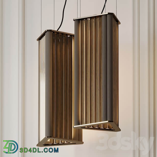 VeniceM Numa Pendant Light in Brass and Glass by Massimo Tonetto Pendant light 3D Models