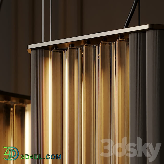 VeniceM Numa Pendant Light in Brass and Glass by Massimo Tonetto Pendant light 3D Models