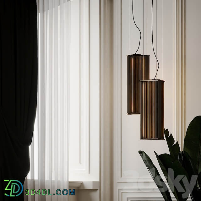 VeniceM Numa Pendant Light in Brass and Glass by Massimo Tonetto Pendant light 3D Models