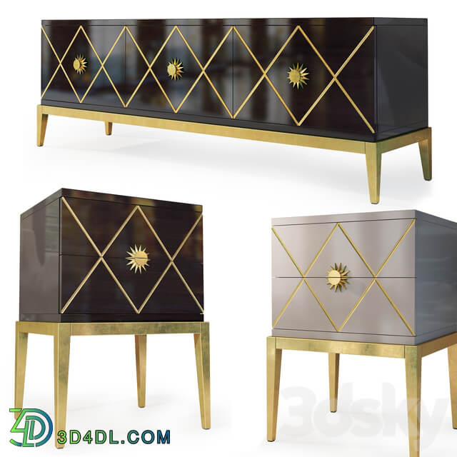 Sideboard Chest of drawer Chest TV cabinet and bedside table Gatsby. Nightstand tv stad by Cavio Casa