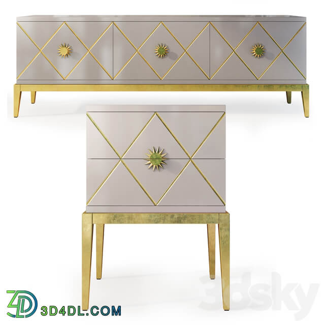 Sideboard Chest of drawer Chest TV cabinet and bedside table Gatsby. Nightstand tv stad by Cavio Casa