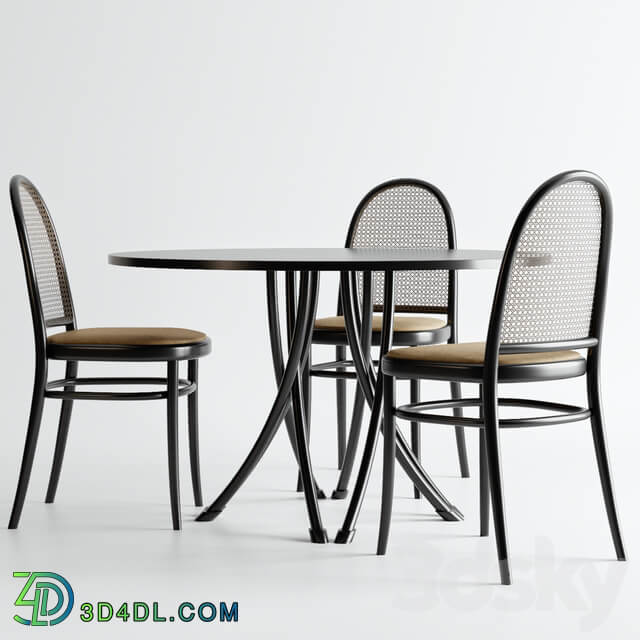 Table Chair Gebrueder Thonet Vienna Table and Chair