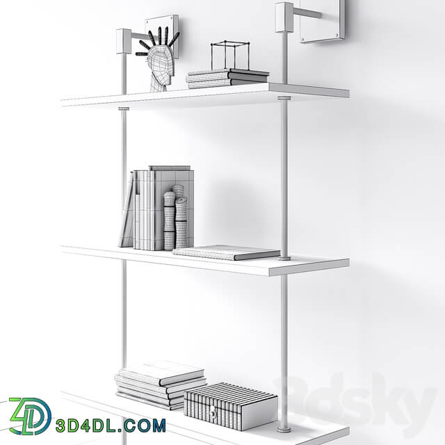 Shelving Marais 3 Tier by Paolo Moschino for Nicholas Haslam 3D Models