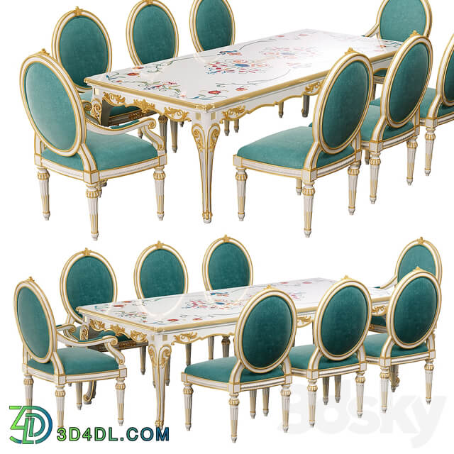 Table Chair Andrea Fanfani Pranzo dining table