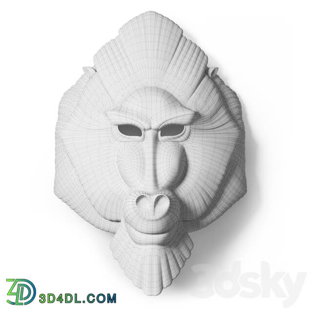 Other decorative objects Lladro mandrill mask