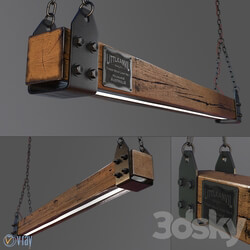 Wood Beam LED Pendant Light No.1 Pendant light 3D Models 