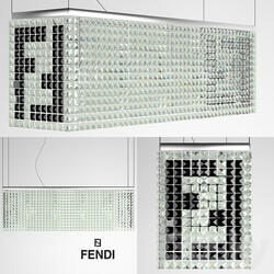 FENDI CASA Crystal Pendant light 3D Models 