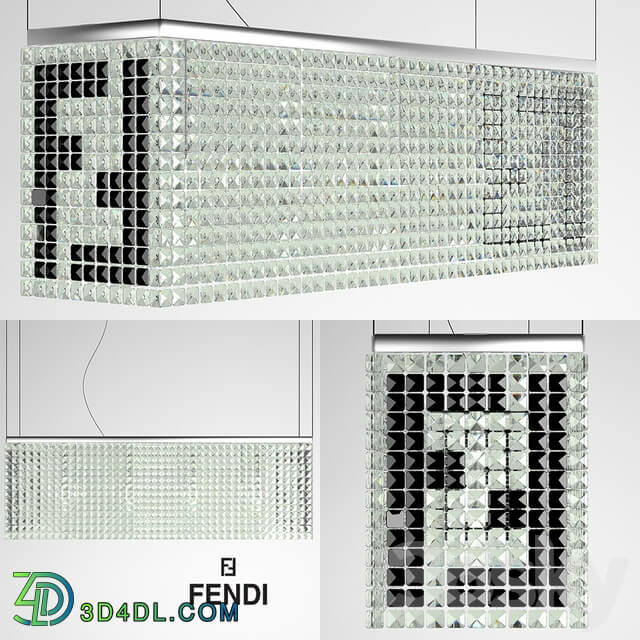 FENDI CASA Crystal Pendant light 3D Models