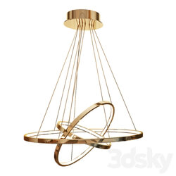 Chandelier contemporary hanging rings LED ring Pendant light 3D Models 