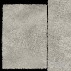 White fur rug 