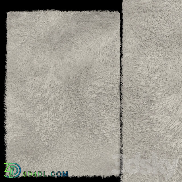 White fur rug