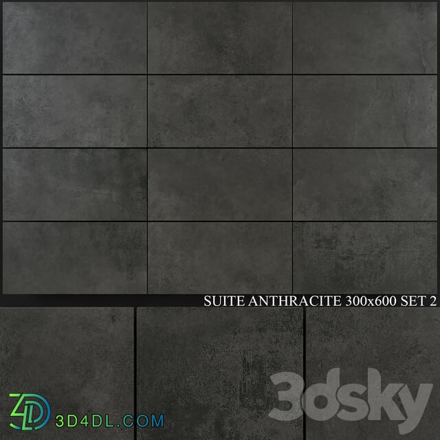 Yurtbay Seramik Suite Anthracite 300x600 Set 2