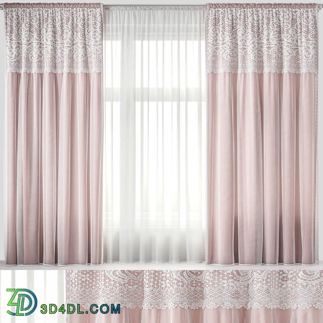 Curtains with lace