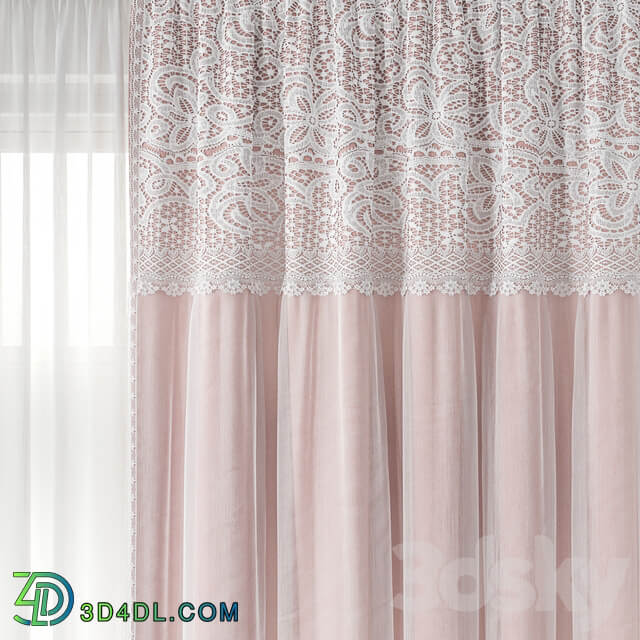 Curtains with lace