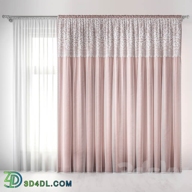 Curtains with lace