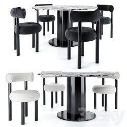 Table Chair Tom Dixon FAT Dining chair TUBE WIDE Dining table 