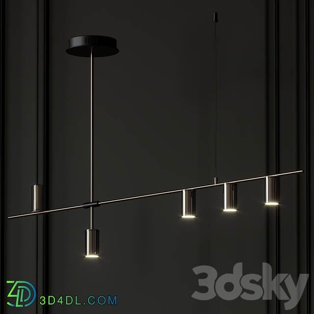 Nordic Light Luxury Long Chandelier Pendant light 3D Models