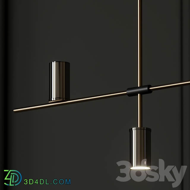 Nordic Light Luxury Long Chandelier Pendant light 3D Models