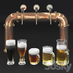 Beer tower beer mugs 