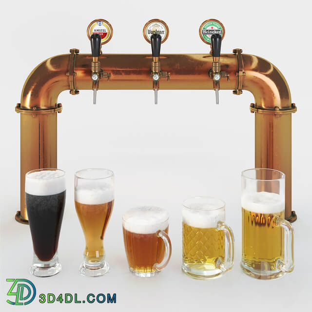 Beer tower beer mugs