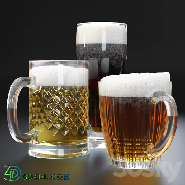 Beer tower beer mugs