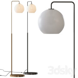 West Elm Sculptural Glass Globe Floor Lamp 