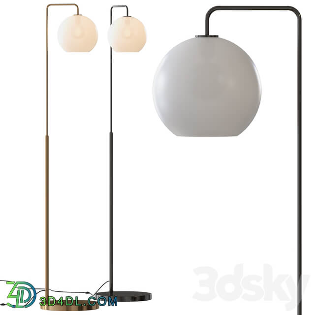 West Elm Sculptural Glass Globe Floor Lamp