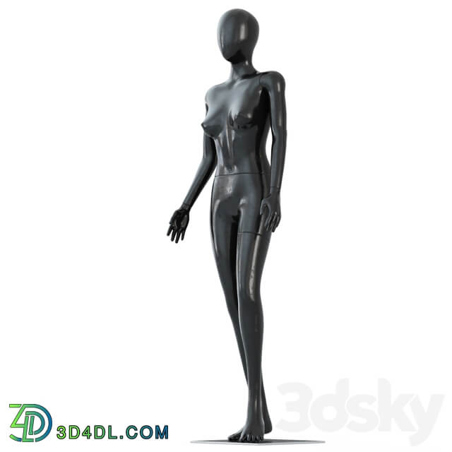 Female black mannequin in a standing pose 55