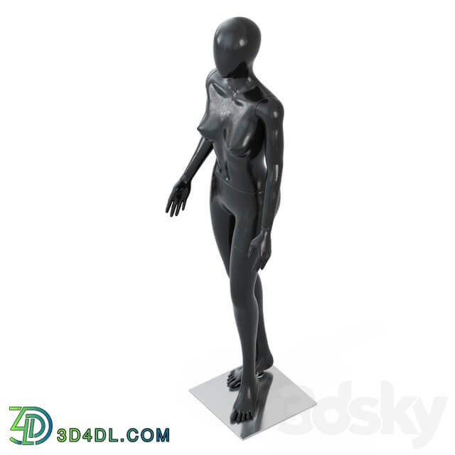 Female black mannequin in a standing pose 55