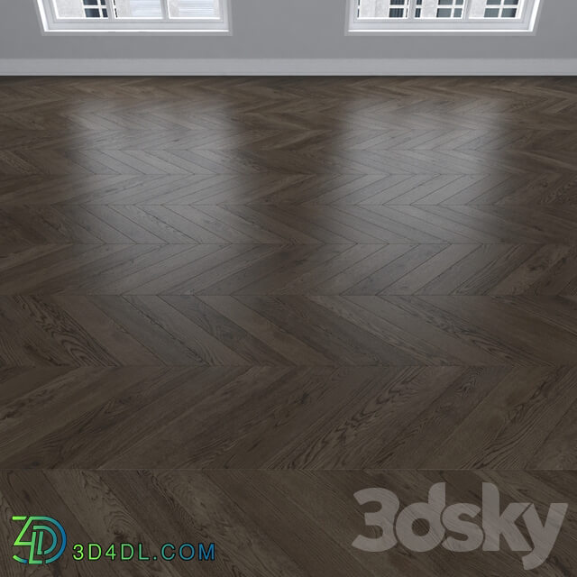 Wood Parquet Oak 3 types herringbone linear chevron.