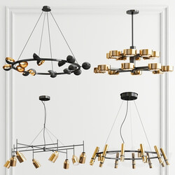 Four Exclusive Chandelier Collection 40 Pendant light 3D Models 