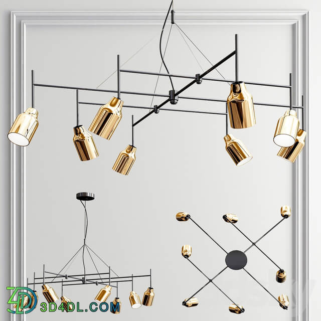 Four Exclusive Chandelier Collection 40 Pendant light 3D Models