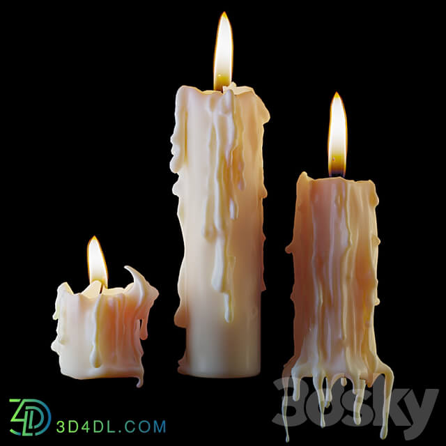 Set of molten candles 2