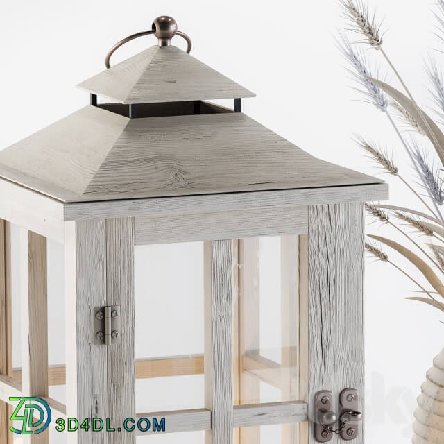 Decorative Blue Wheat Lantern