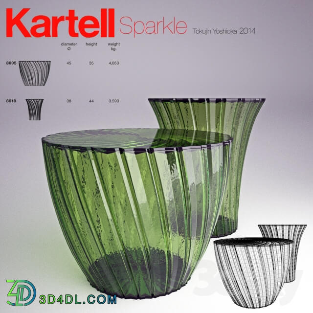 Kartell Sparkle Table amp Stool